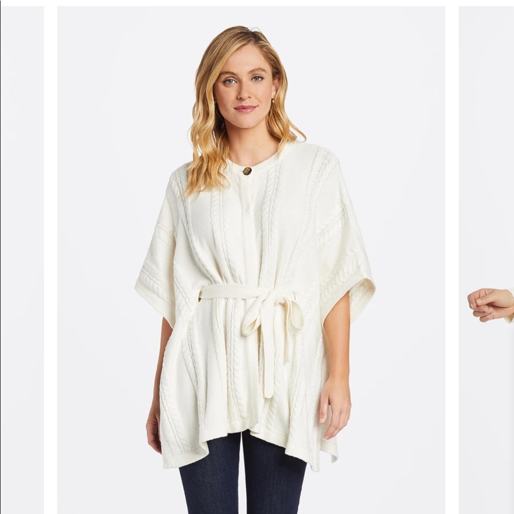 Draper James Belted Sweater Cape